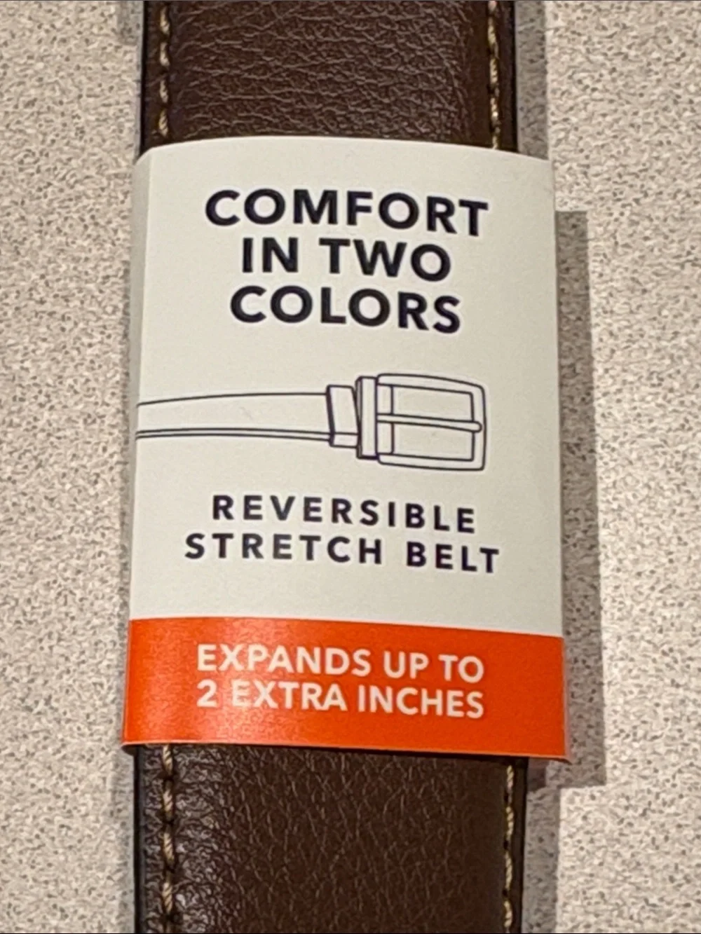 Dockers Black and Brown Reversible Leather Belt with Silver Buckle